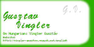 gusztav vingler business card