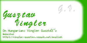 gusztav vingler business card